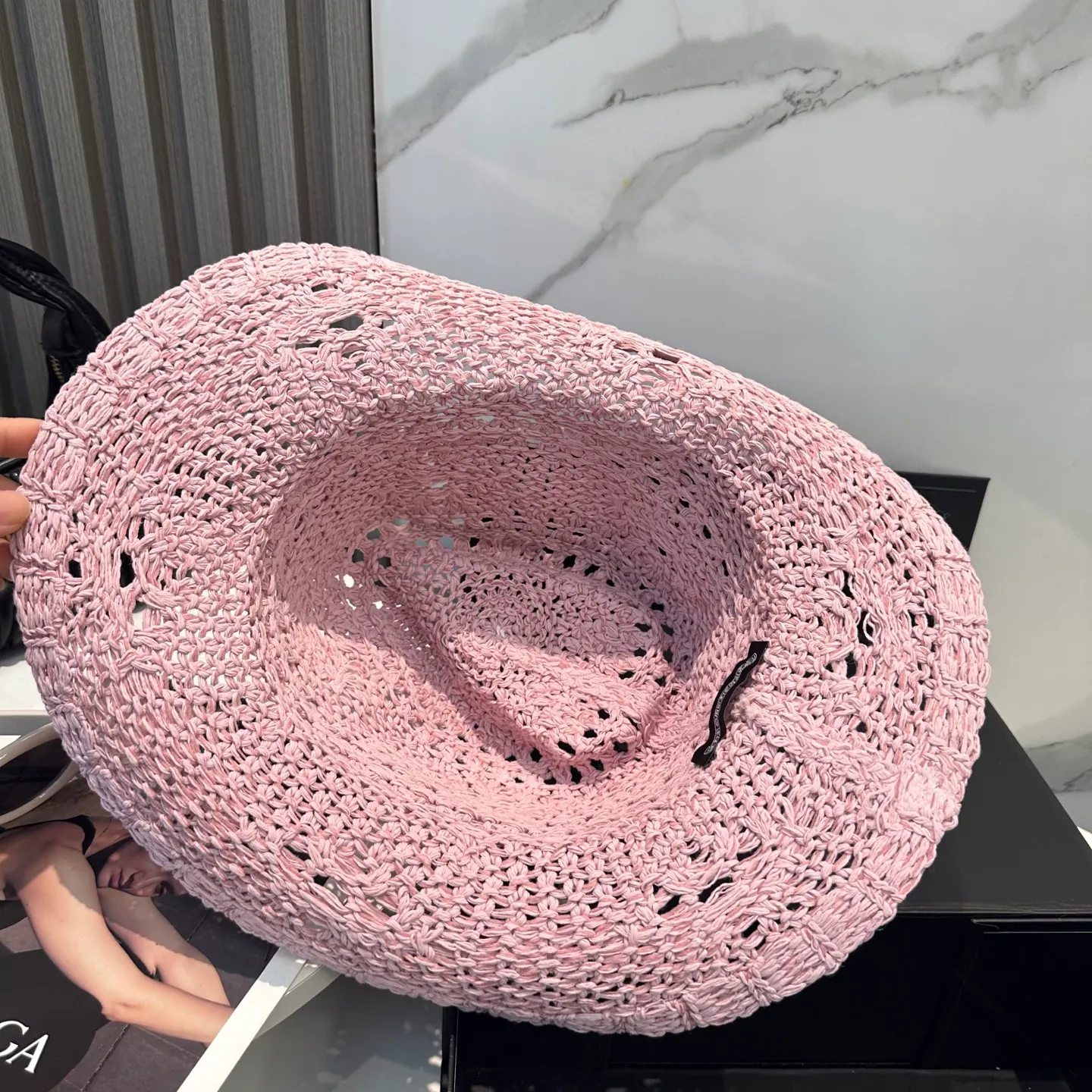 P76 Crow Heart Summer Beach Straw Hat 🔳 A must-have item in summer 🟡It has a great atmosphere when taking beach camping photos~ A straw hat with a great sense of design 📸Super release~ Shipping is not easy, so hurry up and get it while it is in stock!